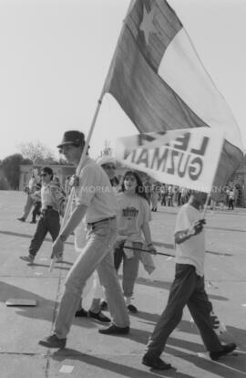 Manifestación bandera chilena