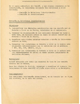 Proposiciones de modificaciones a la estructura orgánica del Comité Pro Retorno de exiliados (7)