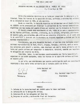 Documentos del Ecuentro Nacional de Solidaridad " Por Chile Libre Hoy" (2)