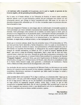 Carta abierta al Presidente de la República, don Ricardo Lagos Escobar, y a la sociedad chilena (3)