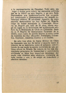 La Dina en Colombia. El terror extraterritorial del Estado chileno. (18)