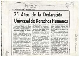 25 años de la declaración universal de derechos humanos