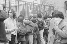 Estudiantes durante toma en FAU