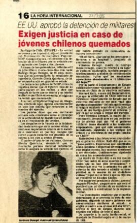 Exigen justicia en caso de jóvenes chilenos quemados