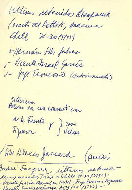 Últimos detenidos desaparecidos… (1)
