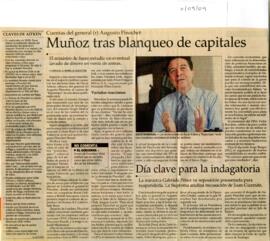 Cuentas del general (r) Augusto Pinochet: Muñoz tras blanqueo de capitales
