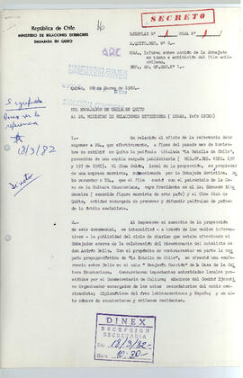 E. Quito. Sec N° 2 -República de Chile, Ministerio de Relaciones Exteriores, Embajada de Quito (1)