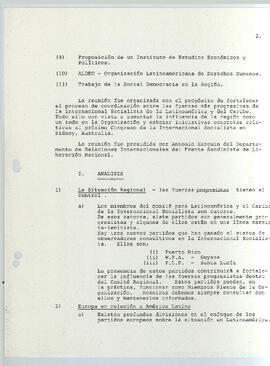 Informe sobre una reunión secreta dela Sección regional de la Internacional Socialista, efectuado...