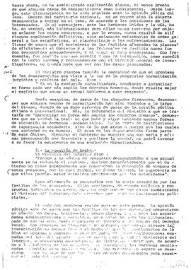 El problema de los detenidos desaparecidos y la posición del Ministro de Interior (4)