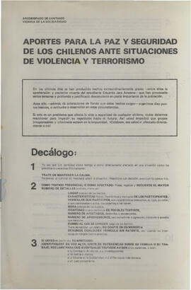 Aportes para la paz y seguridad de los chilenos ante situaciones de violencia y terrorismo (1)