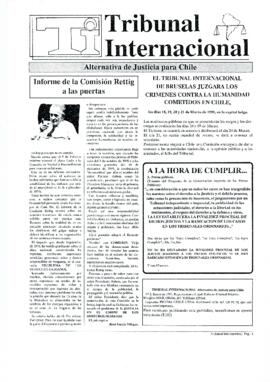 Tribunal Internacional, alternativa de justicia para Chile. Informe de la Comisión Rettig a las p...