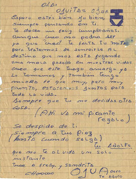 Espero que estés bien, yo bien siempre pensando en ti. Te deseo un feliz cumpleaños... (1)