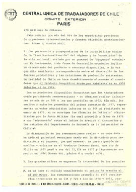 Documento del Comité Exterior a la quinta sesión de la Comisión Investigadora de los Crímenes de ...