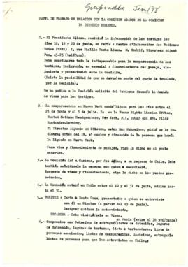 Pauta de trabajo en relación con la comisión ad hoc de la Comisión de derechos humanos.