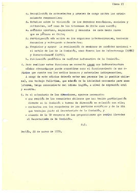 Memorandum sobre la Comisión Investigadora de los Crímenes de la Junta Militar en Chile (2)