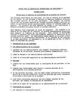 Pautas de orientación para la observación del plebiscito en Chile. (22)