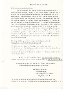 Carta Stockholm den 10 maj 1983