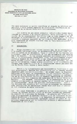 D. Naciones Unidas Secreto N° 13 - República de Chile, Ministerio de Relaciones Exteriores Misión...