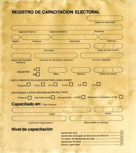 Registro de capacitación electoral