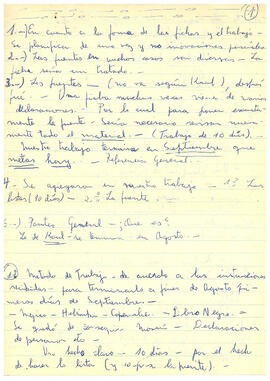 Notas manuscritas sobre el método de elaboración de las fichas de los responsables de violaciones...