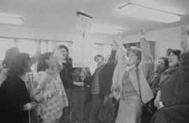 Mujeres en toma de Universidad de Chile