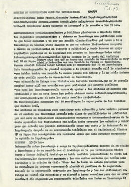 Reunión del secretariado de la Comisión Internacional. 5 junio 1977 Helsinki. (1)