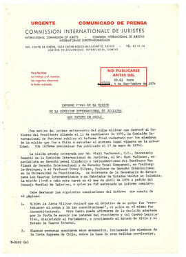 Informe final de la Misión de la Comisión Internacional de Juristas que estuvo en Chile (1)