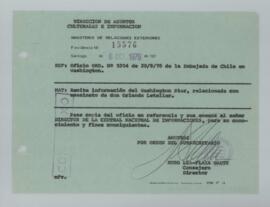 [Memorandum N° 15576 - Ministerio de Relaciones Exteriores - Dirección de Asuntos Culturales e In...