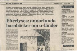 Efterlyses: annorlunda barnböcker om u-lander