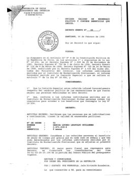 Decreto Nº 49 del Ministerio del Interior