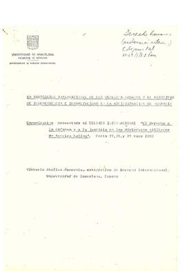 La protección internacional de los derechos humanos y el principio de independencia e imparcialid...