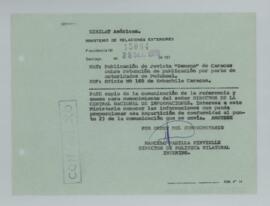 [Memorandum N°15084 - Ministerio de Relaciones Exteriores - DIBILAT Américas]