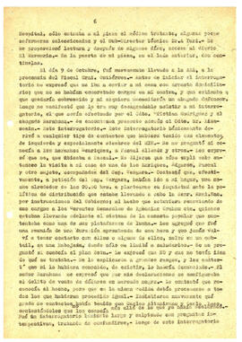 Texto in extenso del manuscrito dejado por el Gral. Bachelet sobre su detención, los interrogator...