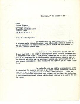 Carta al secretario ejecutivo de la Comisión Económica para América Latina