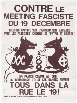 Contre le meeting fasciste du 19 decembre - Contra la manifestación fascista el 19 de diciembre