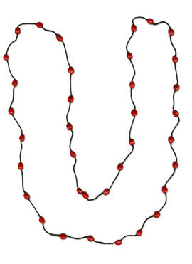 Collar de semillas pintadas