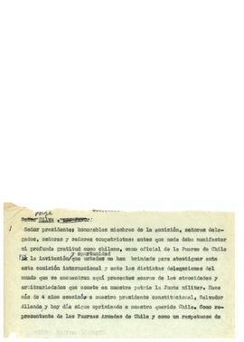 Jorge Silva: Señor presidente, honorables miembros de la comisión, (...). (1)