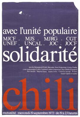 Solidarité CHILI – Solidaridad con Chile