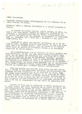 Señor Presidente, Comisión Internacional Investigadora de los Crímenes de la Junta Militar en Chi...