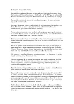 Declaración de Leopoldo García Lucero