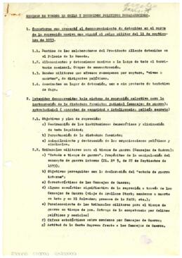 Regimen de terror en Chile y detenidos políticos desaparecidos