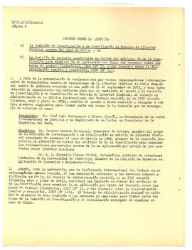 Información presentada por la Oficina Internacional del Trabajo en cartas de 5 de diciembre de 19...