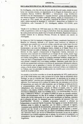 Declaración Policial de Manuel Segundo Aguirre Cortes.