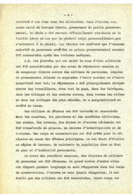 Le regime de terreur au Chile et la disparation des déteneus politiques. (2)