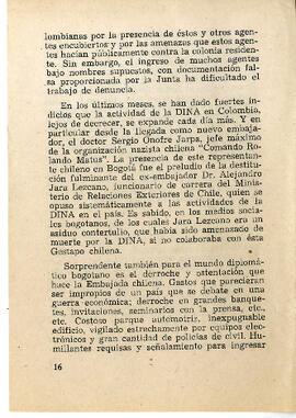 La Dina en Colombia. El terror extraterritorial del Estado chileno. (17)
