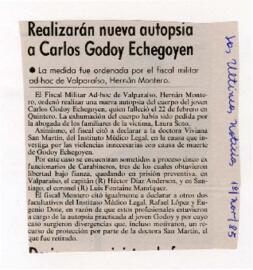 Realizaran nueva autopsia a Carlos Godoy Echegoyen”