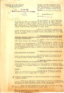 Solicitud del Senador Raúl Ampuero sobre vía conferencia de Comandantes en Jefe de Fuerzas Aéreas...