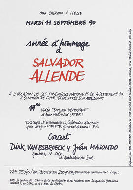 Soirée d’hommage á Salvador Allende - Tarde de homenaje a Salvador Allende