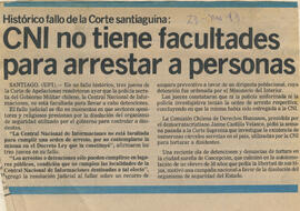 CNI no tiene facultades para arrestar a personas