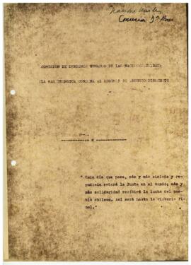 ¡La más enérgica condena al régimen de Augusto Pinochet!